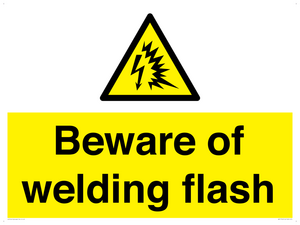 Beware of welding flash